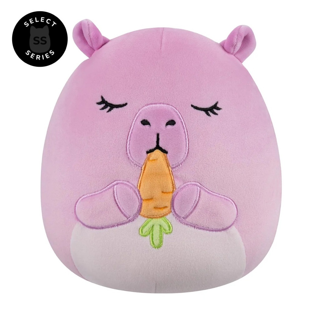 Squishmallow Enya Carrot Plush Easter Kellytoy Select Series Black Tag 8 in NWT